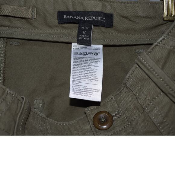 Banana Republic Petite Cargo Jogger Pants Green Women’s Size 2P - Picture 5 of 5